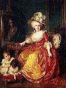 Antoine Vestier Portrait of Madame Vestier and her son oil painting